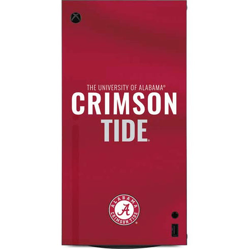University of Alabama Crimson Pride XBox Series X Digital Edition Console Skin